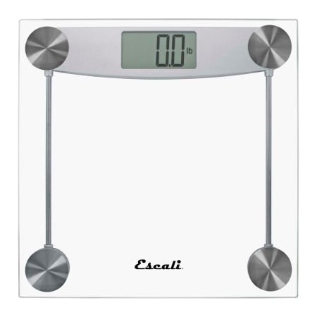 Escali. Escali Glass & Chrome Bathroom Scale E184